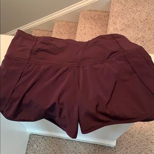 Purple lululemon shorts